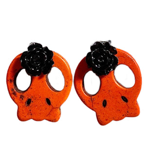 Howlite SugarSkull Earrings