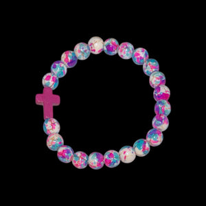 Cross Stretch Bracelet - Paint Splash