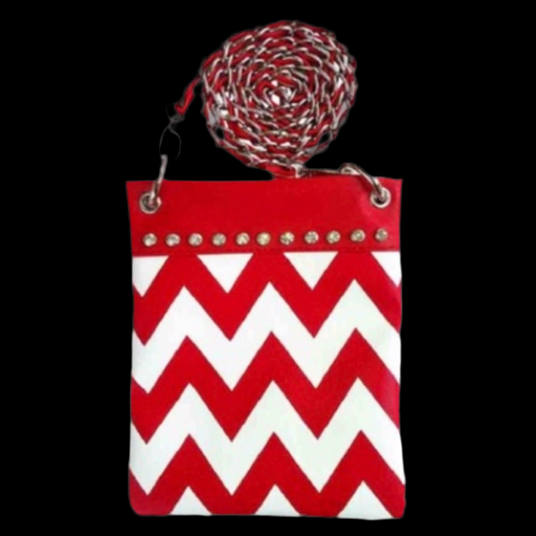 Bolso bandolera mini con diseño de chevron