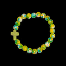 Load image into Gallery viewer, Cross Stretch Bracelet - Paint Splash
