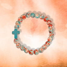 Load image into Gallery viewer, Cross Stretch Bracelet - Paint Splash
