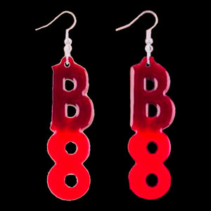 Boo Earrings - Vertical Letters