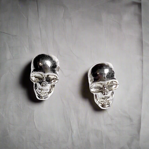 Skull Earrings- Sterling Silver