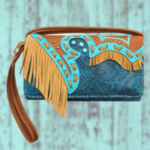 Load image into Gallery viewer, Western Fringe Wallet-Tq
