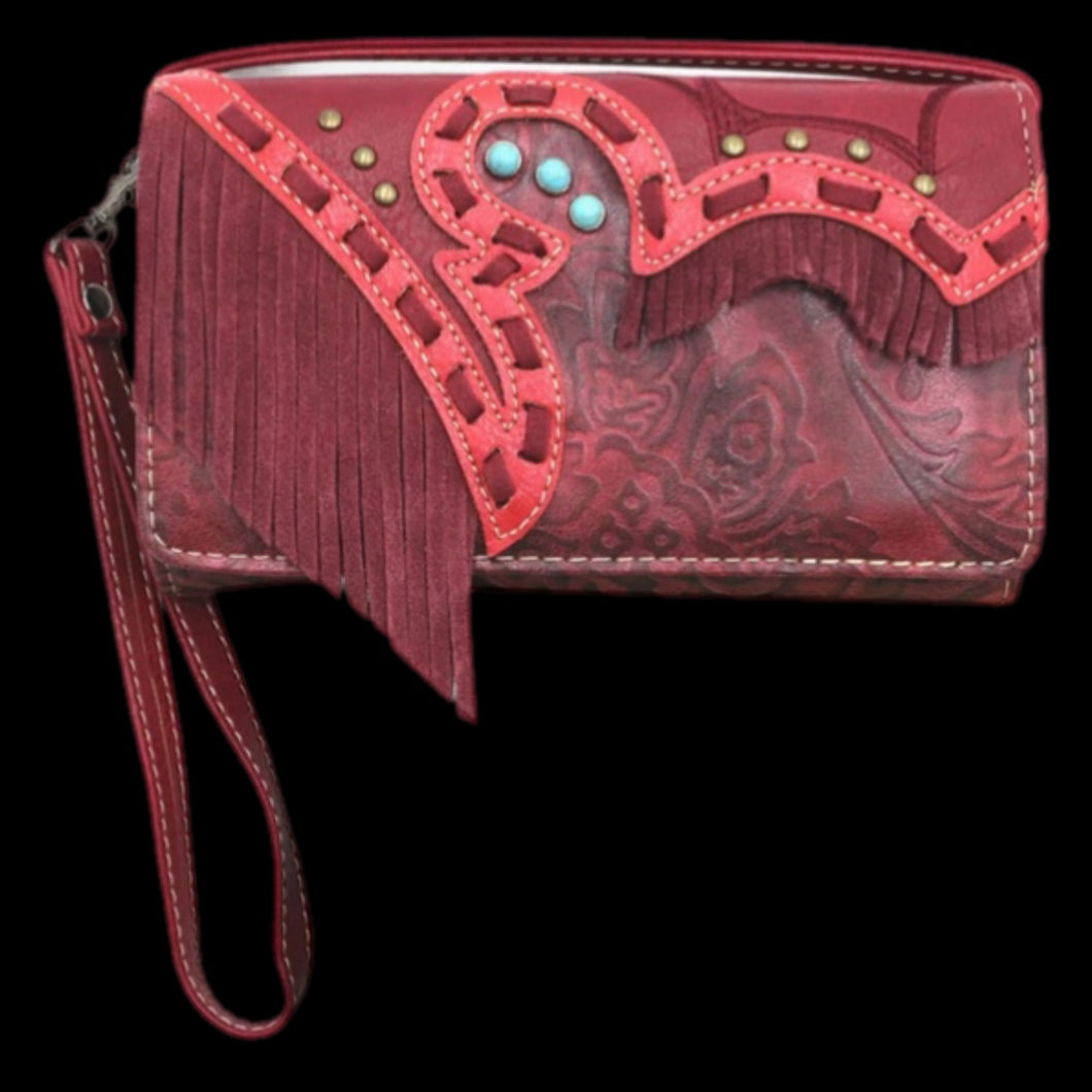 Western Fringe Wallet-Red