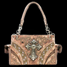 Load image into Gallery viewer, Western Studded Rhinestone Cross Shoulder Bag-BG
