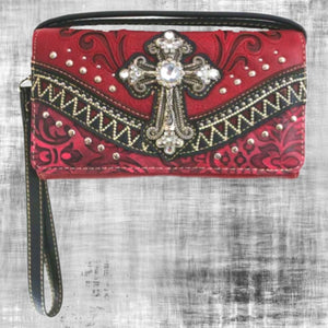 Cartera Western Cross-ROJA