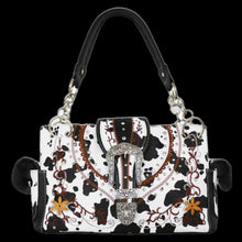 Load image into Gallery viewer, Western Cowprint Shoulder Bag-BLK
