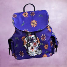 Load image into Gallery viewer, Sugar Skull Backpack-PRPL
