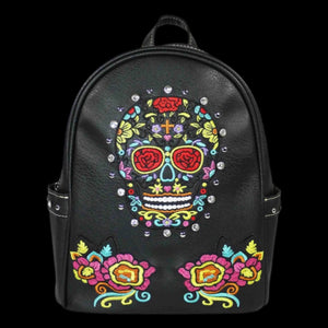 Floral Sugar Skull Backpack