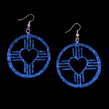 Load image into Gallery viewer, New Mexico Heart Zia Circle Earrings-Color Options
