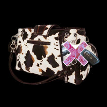 Load image into Gallery viewer, Western Cowprint Shoulder Bag-BRN
