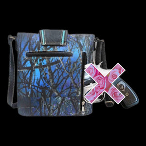 Buckle Messenger Bag-Camo Blue