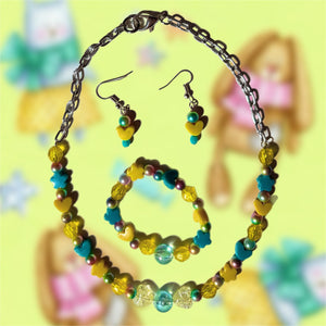 Yellow and Turquoise Candy Kids Jewelry Set