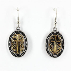 Antique Cross Earrings