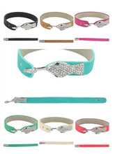 Load image into Gallery viewer, Snake Bling on Leather Strap (6 color options)
