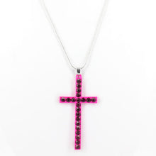 Load image into Gallery viewer, Vibrant Bling Cross Necklace
