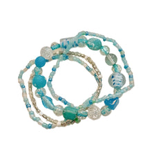 Load image into Gallery viewer, Stack of bracelets in Aqua
