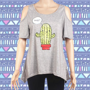 Cactus Hugs Bare Shoulder Tee