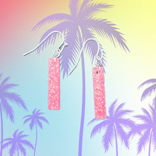 Load image into Gallery viewer, Linear Dangle Earrings-NeonPkGltr
