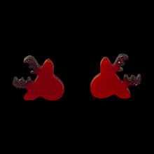 Load image into Gallery viewer, Reindeer Earrings - Red/Brn
