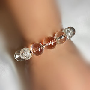 Glass Crackle Bead Bracelet