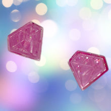 Load image into Gallery viewer, Diamond Acrylic Post Back Earrings 

