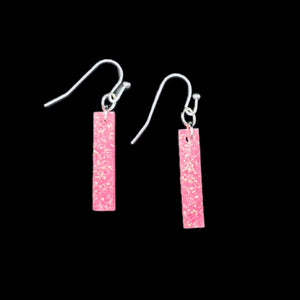 Linear Dangle Earrings-NeonPkGltr