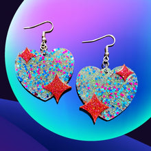 Load image into Gallery viewer, Sparkle Heart Earrings-FettiSprkl
