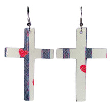 Load image into Gallery viewer, FL Prisoner of Love Cross Earrings
