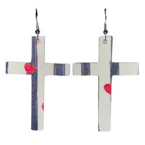 FL Prisoner of Love Cross Earrings