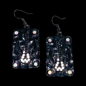 Rockin’ Guitar Cross Earrings