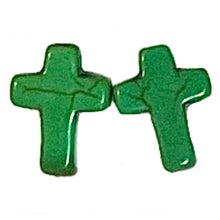 Load image into Gallery viewer, Howlite Cross Earrings
