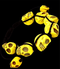 Load image into Gallery viewer, Skulls in Yellow Bracelet
