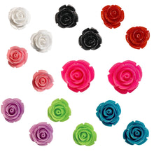 Load image into Gallery viewer, Acrylic Rose Post Back Earrings
