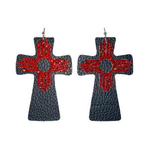 FL Zia Cross Earrings