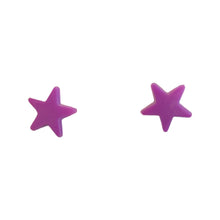 Load image into Gallery viewer, Star Earrings in Purple
