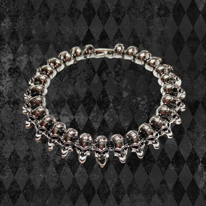 Silver Skull Link Bracelet