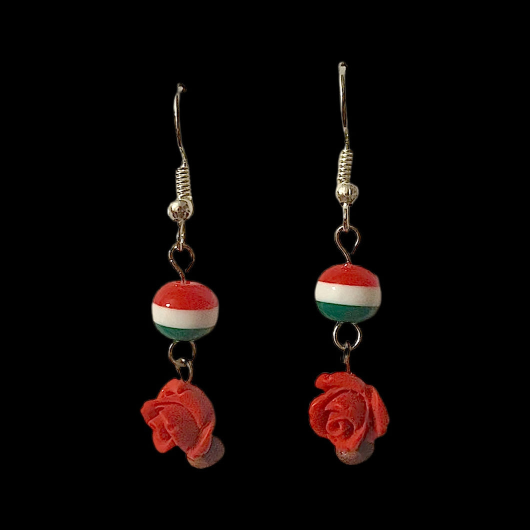 Mexican Rose Earrings-Small