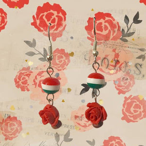 Mexican Rose Earrings-Small