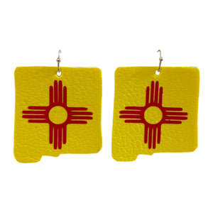 FL New Mexico State Zia Symbol Earrings