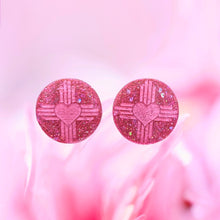 Load image into Gallery viewer, ZiaHeart Round Earrings-HPPink
