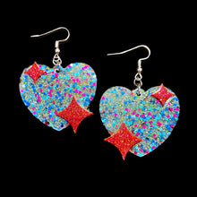 Load image into Gallery viewer, Sparkle Heart Earrings-FettiSprkl
