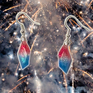 Geo Earrings-Glitter USA