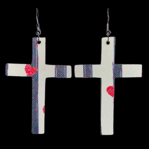 FL Prisoner of Love Cross Earrings