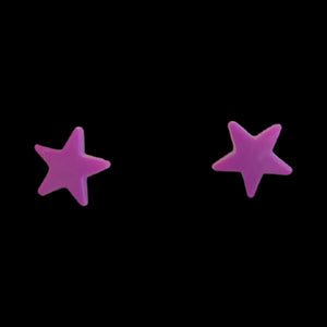 Star Earrings in Purple