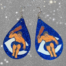 Load image into Gallery viewer, FL Teardrop Earrings-Caveman Blu
