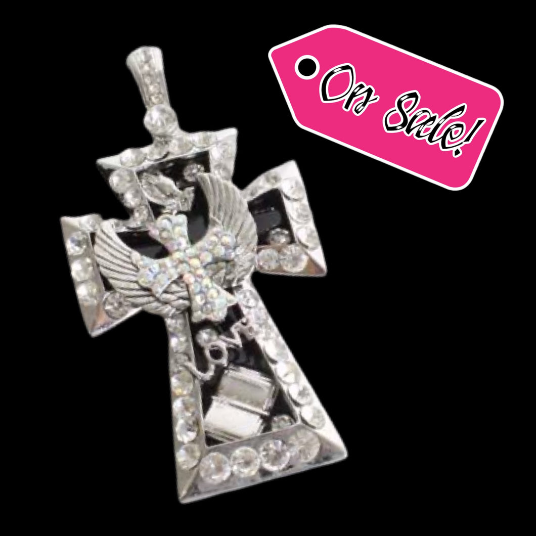 Magnetic Pendant-Love Cross Rhinestone