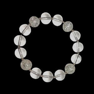 Glass Crackle Bead Bracelet