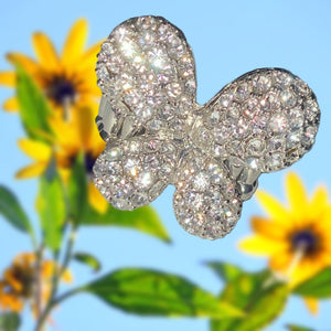 Rhinestone Butterfly Ring